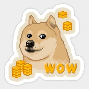Doge Coin Much wow Sticker